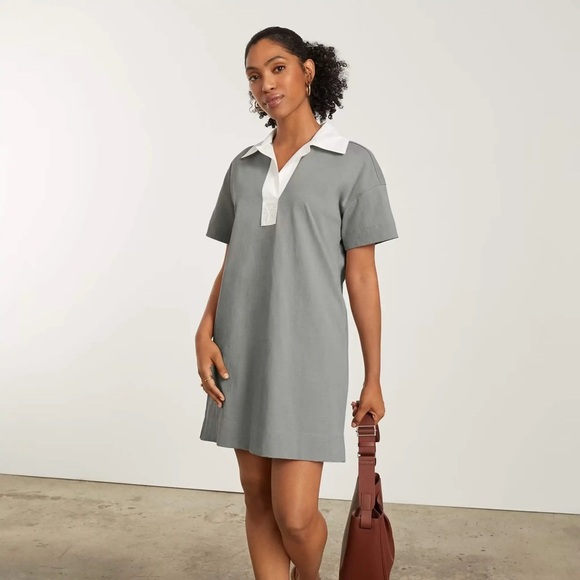 Everlane Dresses & Skirts - Everlane Sage Green Collared Shirt Dress size medium
